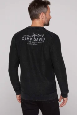 Herren CAMP DAVID & SOCCX Pullover Linksstrick mit Used Look
