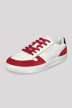 Damen CAMP DAVID & SOCCX Retro Sneaker clear red/white