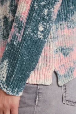 Damen CAMP DAVID & SOCCX Rippstrickpullover mit All Over Print cold grey