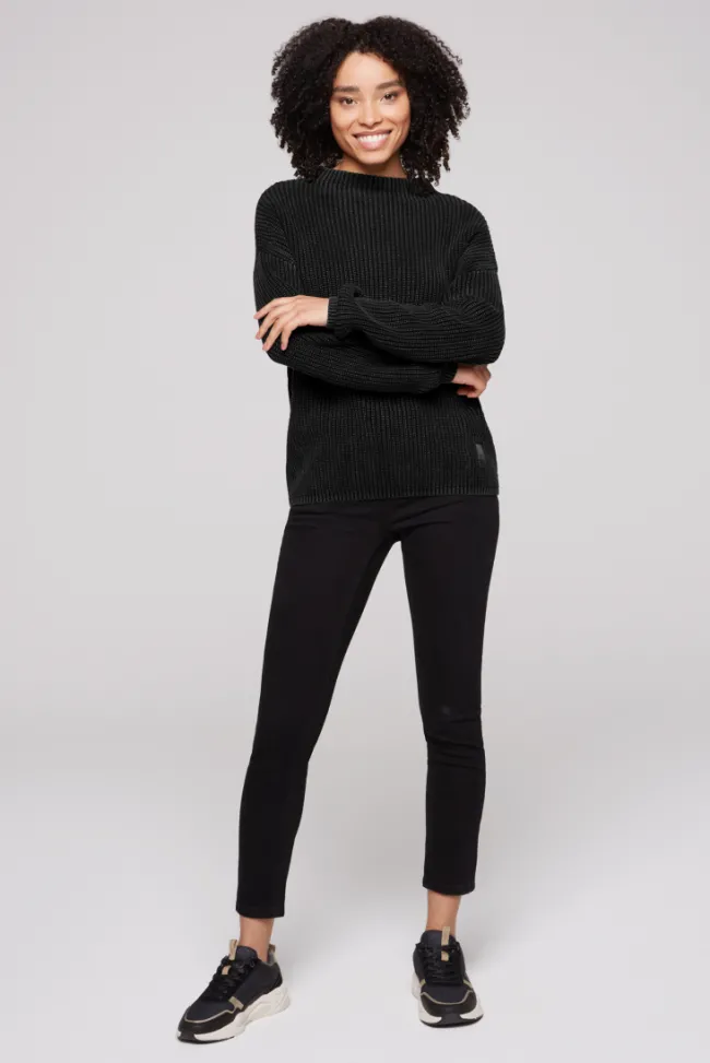 Damen CAMP DAVID & SOCCX Rippstrickpullover Stone Washed