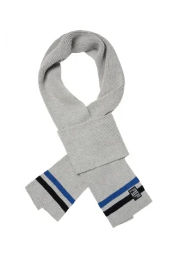 Herren CAMP DAVID & SOCCX Rippstrickschal mit Streifen-Details granite melange