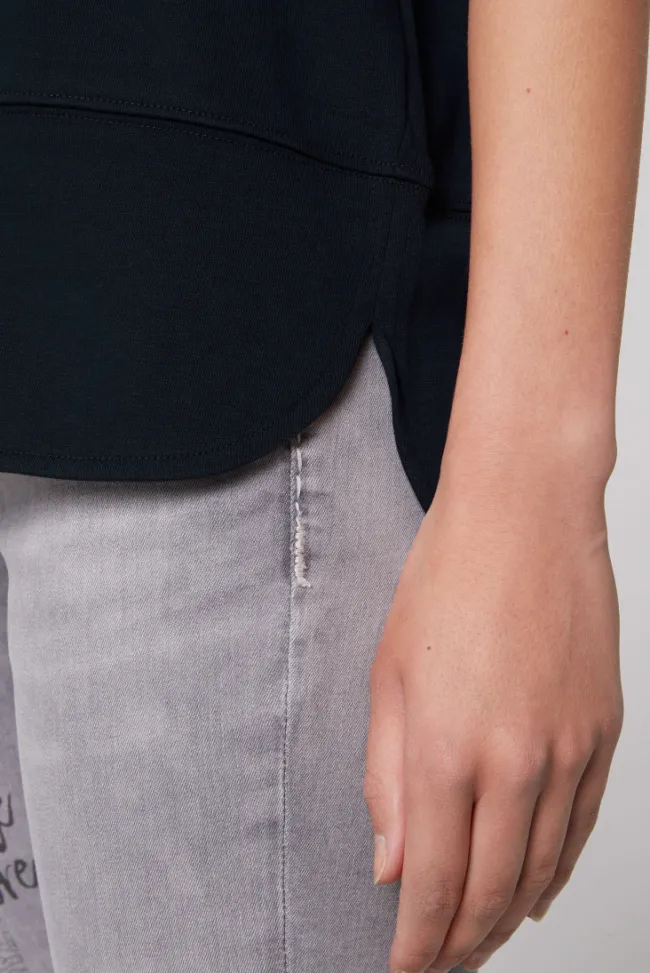 Damen CAMP DAVID & SOCCX Ärmelloses Shirt mit Artwork aus Schmucksteinen blue navy