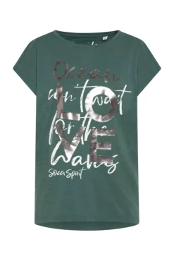 Damen CAMP DAVID & SOCCX Ärmelloses Shirt mit Folienprint dark green