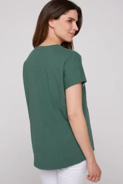 Damen CAMP DAVID & SOCCX Ärmelloses Shirt mit Folienprint dark green