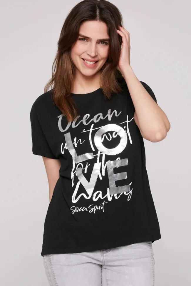 Damen CAMP DAVID & SOCCX Ärmelloses Shirt mit Folienprint