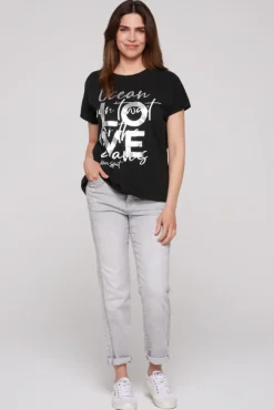Damen CAMP DAVID & SOCCX Ärmelloses Shirt mit Folienprint