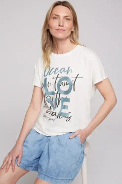 Damen CAMP DAVID & SOCCX Ärmelloses Shirt mit Folienprint
