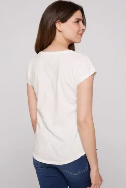 Damen CAMP DAVID & SOCCX Ärmelloses Shirt mit V-Ausschnitt und Artwork