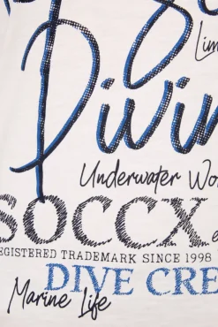 Damen CAMP DAVID & SOCCX Ärmelloses Shirt mit V-Ausschnitt und Artwork