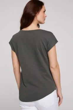Damen CAMP DAVID & SOCCX Ärmelloses Shirt mit V-Ausschnitt und Artwork | M