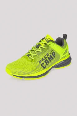 Herren CAMP DAVID & SOCCX Running Sneaker mit Knit-Design und Rubber Logo neon lime