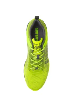 Herren CAMP DAVID & SOCCX Running Sneaker mit Knit-Design und Rubber Logo neon lime