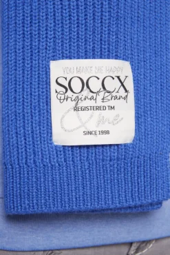 Damen CAMP DAVID & SOCCX Schal in Rippstrick mit Label Patch