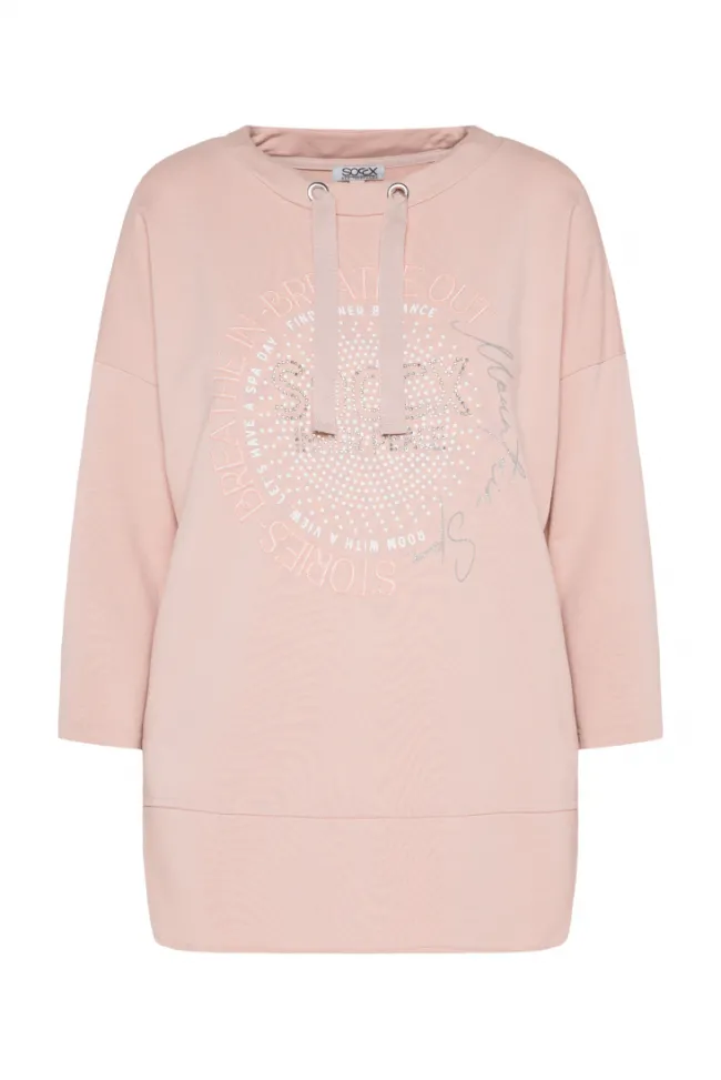 Damen CAMP DAVID & SOCCX Shirt mit Stehkragen und Artwork rose blush