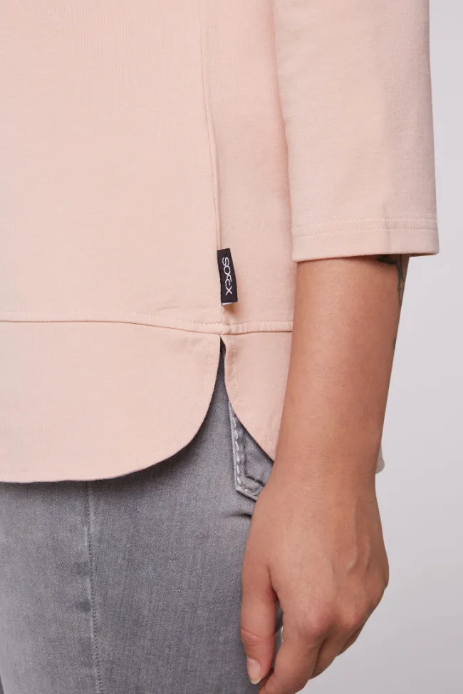 Damen CAMP DAVID & SOCCX Shirt mit Stehkragen und Artwork rose blush