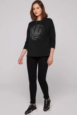 Damen CAMP DAVID & SOCCX Shirt mit Stehkragen und Artwork