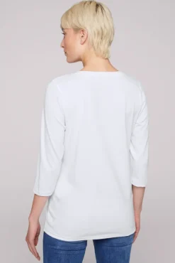 Damen CAMP DAVID & SOCCX Shirt mit Wording Print und Schmucksteinen