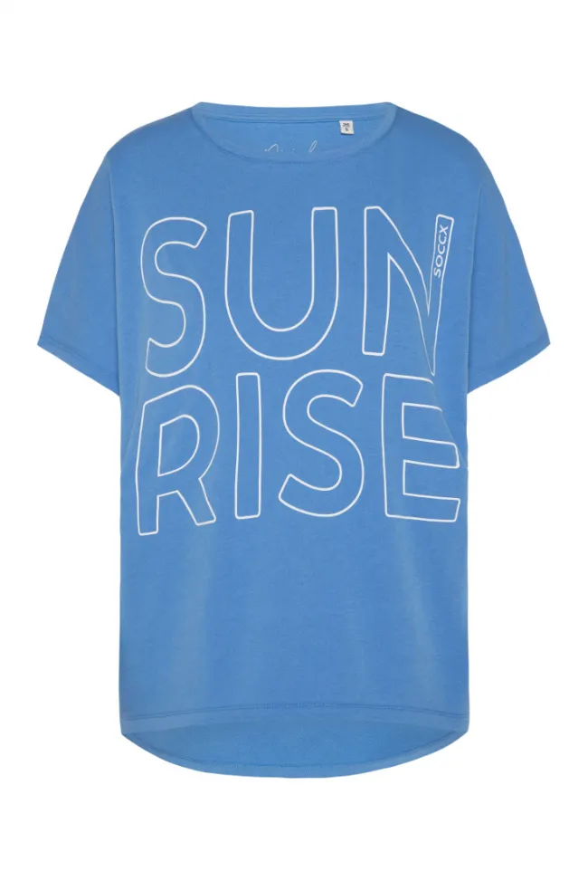Damen CAMP DAVID & SOCCX Shirt Oversized mit Artwork airy blue