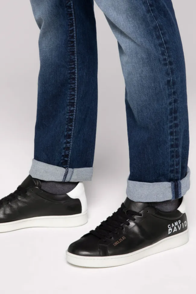 Herren CAMP DAVID & SOCCX Sneaker aus Leder mit Logo Prints