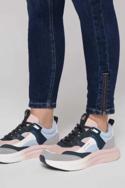 Damen CAMP DAVID & SOCCX Sneaker im bunten Materialmix mit Dip-Dye-Sohle rose blush