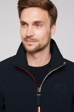 Herren CAMP DAVID & SOCCX Softshelljacke im Blouson-Stil mit Artworks blue navy