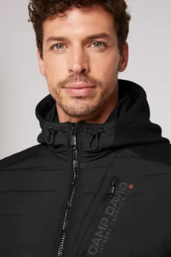 Herren CAMP DAVID & SOCCX Softshelljacke im Materialmix mit Kapuze