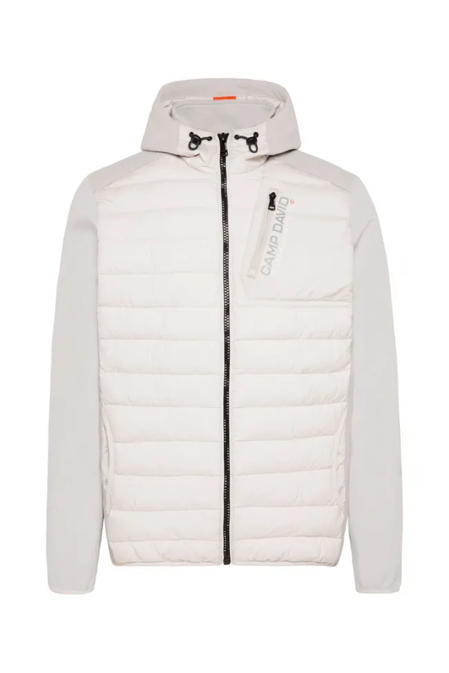 Herren CAMP DAVID & SOCCX Softjacke im Materialmix mit Kapuze
