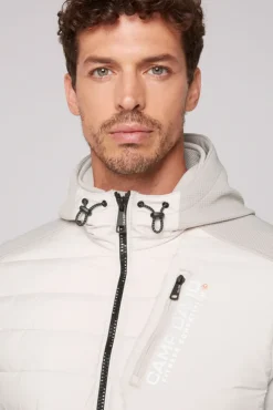 Herren CAMP DAVID & SOCCX Softjacke im Materialmix mit Kapuze