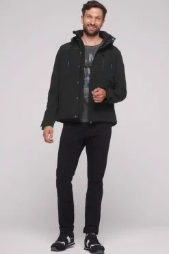 Herren CAMP DAVID & SOCCX Softshelljacke mit abtrennbarer Kapuze