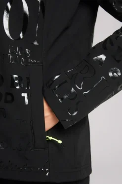Damen CAMP DAVID & SOCCX Softshelljacke mit Kapuze und Glossy Prints