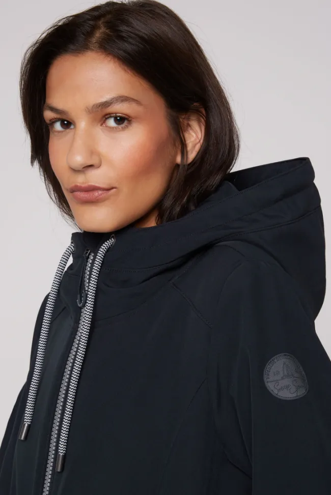 Damen CAMP DAVID & SOCCX Softshellmantel mit Kapuze blue navy