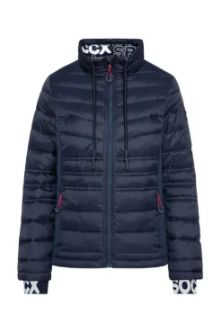 Damen CAMP DAVID & SOCCX Steppjacke im Ski-Design blue navy