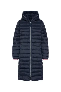 Damen CAMP DAVID & SOCCX Stepp-Parka mit Kapuze und Rücken-Print blue navy