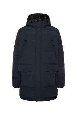 Herren CAMP DAVID & SOCCX Stepp-Parka mit Kapuzen-Layering blue navy