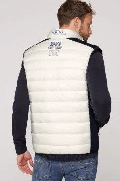Herren CAMP DAVID & SOCCX Steppweste mit Colour-Blocking