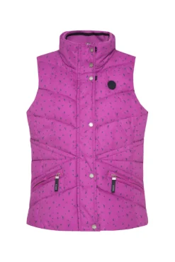 Damen CAMP DAVID & SOCCX Steppweste mit filigranem All Over Print iced berry