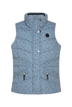 Damen CAMP DAVID & SOCCX Steppweste mit filigranem All Over Print cool grey
