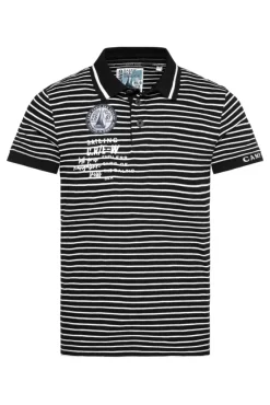 Herren CAMP DAVID & SOCCX Streifen-Polo mit Logo Details