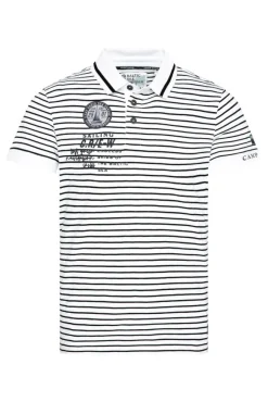 Herren CAMP DAVID & SOCCX Streifen-Polo mit Logo Details