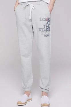 Damen CAMP DAVID & SOCCX Sweathose mit Glitter Print grey melange | XXL