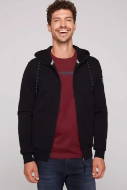 Herren CAMP DAVID & SOCCX Sweatjacke aus Interlock mit Kapuze blue navy