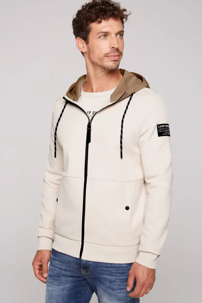 Herren CAMP DAVID & SOCCX Sweatjacke aus Interlock mit Kapuze