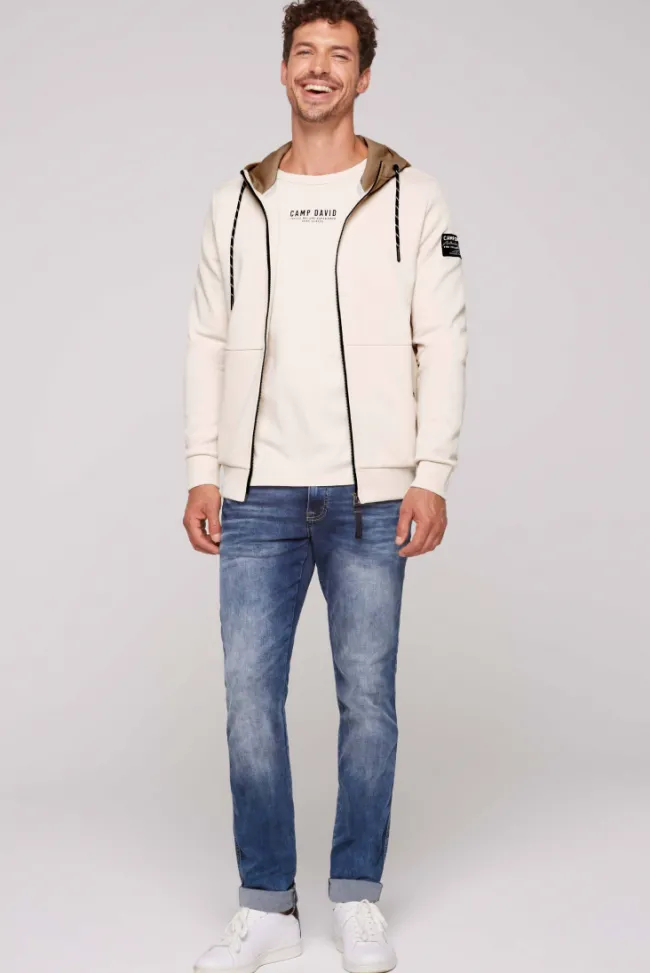 Herren CAMP DAVID & SOCCX Sweatjacke aus Interlock mit Kapuze