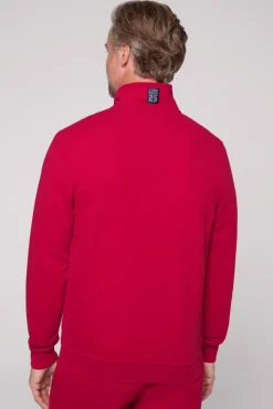 Herren CAMP DAVID & SOCCX Sweatjacke mit Artwork im Retro-Style royal red