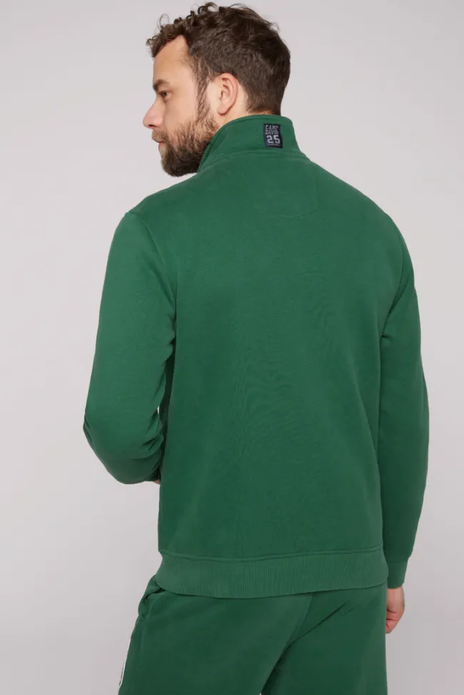 Herren CAMP DAVID & SOCCX Sweatjacke mit Artwork im Retro-Style raw green
