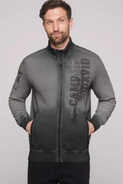 Herren CAMP DAVID & SOCCX Sweatjacke Oil Dyed mit Logo Artworks