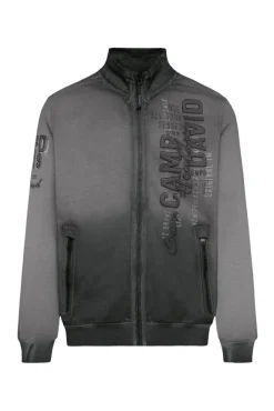 Herren CAMP DAVID & SOCCX Sweatjacke Oil Dyed mit Logo Artworks