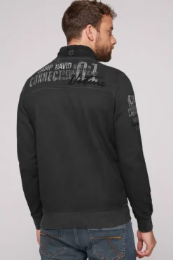 Herren CAMP DAVID & SOCCX Sweatjacke Oil Dyed mit Logo Artworks