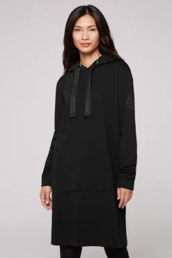 Damen CAMP DAVID & SOCCX Sweatkleid mit Kapuze und Glossy Prints