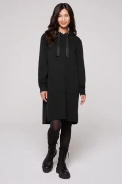 Damen CAMP DAVID & SOCCX Sweatkleid mit Kapuze und Glossy Prints